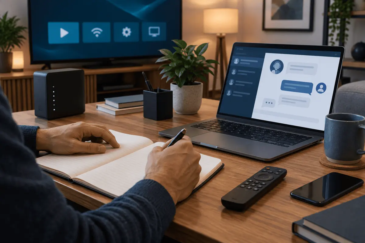 Configuração de uma aplicação de televisão num computador e vários dispositivos